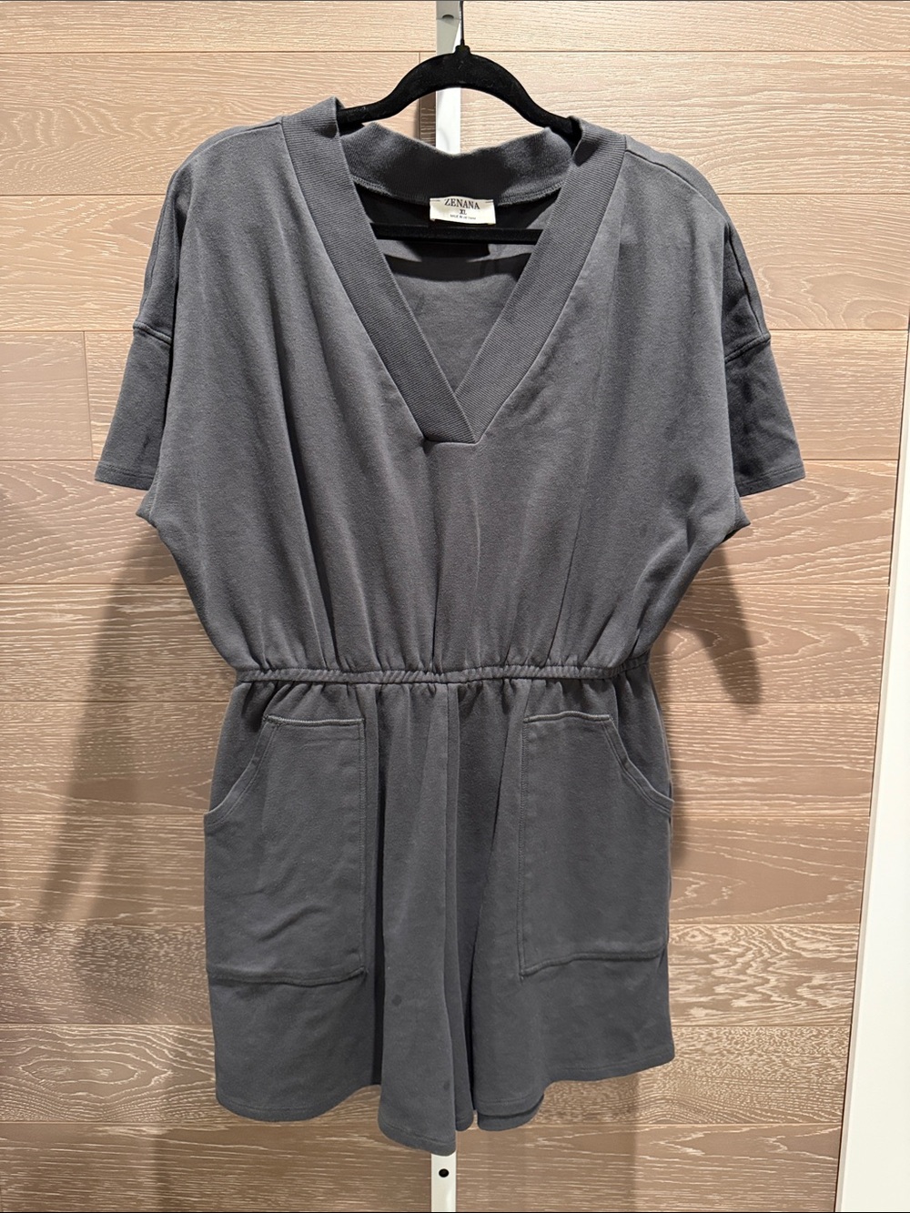 Zenana Sweatshirt Fleece Romper